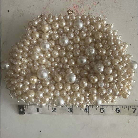 Pearl beaded evening bag/clutch - Picture 5 of 6